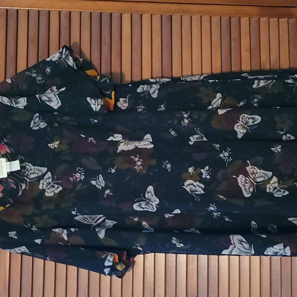Retro Reversible Dress - Shift Dress - Flowers and Butterflies